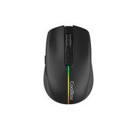 CoolBox Ratón inalámbrico Gaming W01 1600 DPI RGB 6 botones recargable Negro