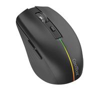 CoolBox Ratón inalámbrico Gaming W01 1600 DPI RGB 6 botones recargable Negro