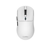 Mouse raton coolbox w03 ultraligero blanco 10000 dpi gaming inalambrico rf+bt