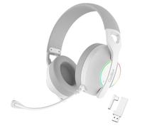 Auriculares con microfono coolbox wb01 inalambricos gaming bluetooth blanco