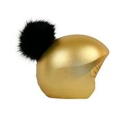 Coolcasc Exclusive Dorado pon pon Negro - Funda para Casco Universal