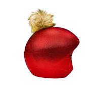 COOLCASC Exclusive Rojo pon pon Beige - Funda para Casco Universal
