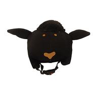 COOLCASC Funda para Casco Oveja Negra - Compatible con Casco de Bici, Esquí y Skate - Niños y Adultos - Talla Única - Diseño Divertido