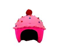 Coolcasc Funda para casco Cup Cake Fresa – LED – Universal