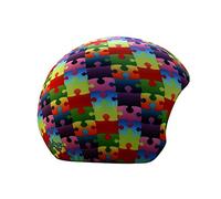 COOLCASC® Puzzle Colores - Funda para Casco Universal - Funda Casco esquí - Personaliza tu Casco con una llamativa y Divertida Funda Protectora - Talla única - Regalos niños