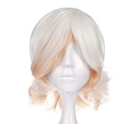 CoolChange Cosplay Peluca de Nagito Komaeda para los Fans de Danganronpa | Blanco | 30cm