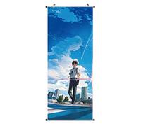 CoolChange Poster para enrollar | Kakemono de Kimi no Na WA Hecho de paño | 100x40cm | Tema: Taki Tachibana