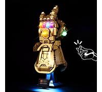 cooldac Luz LED para Lego 76191 Infinity Gauntlet Kit de construcción Coleccionable, Luces de decoración para Thanos Modelo de guantelete de Mano Derecha, de Control de Voz (sin Lego Modelo)