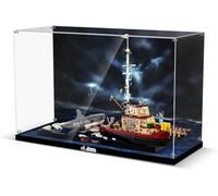cooldac Vitrina acrílica Compatible con Lego Ideas 21350 The White Shark, a Prueba de Polvo, Transparente, HD, telón de Fondo Compatible con Lego 21350 Building Kit (Solo Caja, sin Modelo)