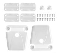 Coole - Kit de repuesto de bisagra y pestillo compatible con hieleras Igloo de 25 a 165 cuartos de galón, bisagras de puerta de plástico blanco y cierres con tornillos de acero inoxidable para reparar