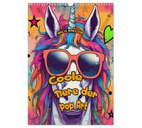 Coole Tiere der Pop Art (Wandkalender 2026 DIN A3 hoch), CALVENDO Monatskalender: Lustiger Tier Welt die mit lebendfrohen farben und lustigen Gesichtern jeden erheitern