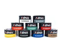 Cooleben Juego de 9 rollos de cinta de 48 mm x 10 m, cinta adhesiva de colores impermeable, incluyendo azul, naranja, amarillo, verde, blanco, plata, oro, rojo, negro, cinta de tela