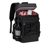 Cooler Backpack, Camping Hiking Bag, Waterproof Soft-Sided Insulation, Reusable Ice Storage, Outdoor Picnic and Fishing Use, 15.75x11.02x8.66 pulgadas, Gray Black, 1 Piece