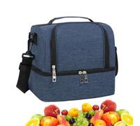 Cooler Bag - Durable Fabric Travel Tote, Picnic Pouch | Spacious Thermal Compartment with Leakproof Feature, Portable Beverage Container for Work Hiking Parties Beach Outing Daily Essentials