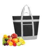 Cooler Bag, Insulated Lunch Tote, Foldable Food Carrier, 40l Reusable Thermal Lining, for Outdoor Picnic Camping Beach Travel Use, 52x20x42cm/20.47x7.87x16.54 Inches, Gray, 1 Piece