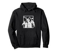 Cooler Demon mit Hörner Der Tot Hoodie Der Tod Tshirt Teufel Sudadera con Capucha, Unisex para Adultos, Negro, XL