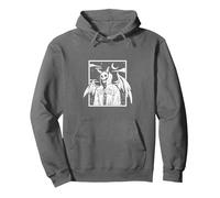 Cooler Demon mit Hörner Der Tot Hoodie Der Tod Tshirt Teufel Sudadera con Capucha, Unisex para Adultos, Asfalto, XL