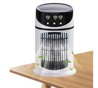 Cooler Fan Air Conditioner, Space Cooler, Humidifying Breeze Unit, Quiet Airflow Technology, Ambient Night Light, For Office, Dorm, Study Desk, Kids Room, Camping, Apartment Use