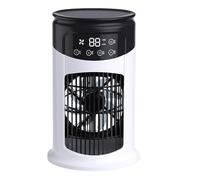 Cooler Fan, Portable Air Circulator, Floor Standing Ventilator, 9,45 x 5,91 pulgadas 6 Speed Quiet Bladeless Cooling System, Adjustable Compact Design for Bedroom, Camping, Garaje, Outdoor Use