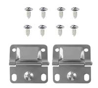 Cooler Hinges Replacement - Metal Hinge Repair Kit, Stainless Steel Cooler Lid Replacement Parts With Screws, Multipurpose Furniture Door Cabinet Bookcase Wine Storage Fix Hardware Set Use Assembly