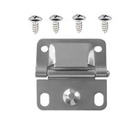 Cooler Hinges Replacement - Stainless Steel Hinge Set, Camping Cooler Lid Repair Hardware Kit With Screws, Multipurpose Metal Hinge Fitting For Furniture Door Wine Cabinet Bookcase Storage Use Fix Kit