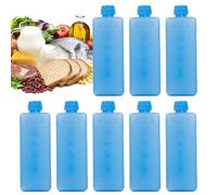 Cooler Ice Packs, Freezer Packs, 4.53x1.57 Inches Long Lasting Cooling, Reusable Freeze Box Design, Extra Cold Crystal Gel for Food, Drinks, Travel, Kitchen, Outdoor Adventures