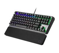 Cooler Master CK530 V2 Teclado Mecánico Tenkeyless para Gaming, Retroiluminación RGB por Tecla, Controles On-the-Fly, Placa Superior de Aluminio y Reposamuñecas Incluida, Layout FR , Switches Rojos