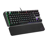 Cooler Master CK530 V2 Tenkeyless Mechanical Gaming Keyboard - per-Key RGB Backlighting, On-The-Fly Controls, Aluminium Top Plate and Wrist Rest Included - UK Layout/Red Switches