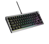 Cooler Master CK720 Teclado mecánico para juegos 65% gris espacial intercambiable en caliente, interruptores blancos Kailh Box V2 de clic suave, RGB personalizable, conectividad USB-C, dial de 3 vías,