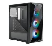 Cooler Master CMP 520 Caja PC - Media Torre ATX Panel Frontal Mallado Geoda, 3 Ventiladores ARGB 120mm, Panel Lateral Vidrio Templado, Soporte de Hardware, Cubierta para PSU, Negro