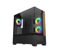 Caja Cooler Master Elite 690 Wood ATX Vidrio Templado Iluminación RGB