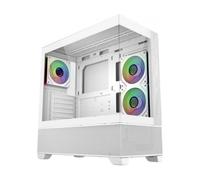 Cooler Master Elite 690 Wood Blanca | Caja ATX ARGB Mid Tower Cristal Panorámico Doble Cámara USB-C