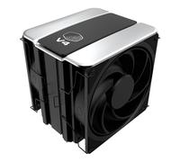 Cooler Master Enfriador de aire para CPU V4 Alpha 3DHP negro, tecnología Alpha 3DHP Heat Tube, ventiladores duales Mobius 120 PWM, funcionamiento silencioso, fácil instalación, AMD Ryzen 9 AM5|4