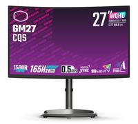 Cooler Master GM27-CQS - Monitor Curvado para Juegos de 27 Pulgadas - 1500R WQHD (2560 x 1440) 165Hz (170Hz/OC), MPRT de 0.5 ms, Panel VA, sincronización adaptativa, 90% DCI-P3, HDR 400, Soporte
