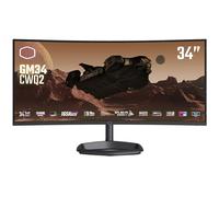 Cooler Master GM34-CWQ2 Monitor Curvo Gaming 34" - 1500R UWQHD (3440x1440), 165Hz, MPRT 0,5ms, Panel VA, FreeSync Premium, DCI-P3 95% Quantum Dot, HDR 400, Soporte 3 Vías, DP 1.4, HDMI 2.0, USB Tipo-C