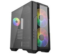 Cooler Master HAF 500 Caja PC - Mid-Tower, 2 Ventiladores ARGB Preinstalados 200mm, Ventilador GPU Giratorio 120mm, Opciones de Refrigeración Versátiles, Panel Lateral Vidrio Templado, Top Extraíble