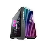Cooler Master HAF 700 EVO Caja PC - Full Tower, Admite E-ATX, 5 Fans Preinstalados, Soportes de Radiador Giratorios, High-Airflow Cooling, Display LCD Real-Time, Aspas ARGB Edge-Lit