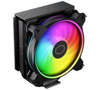 Cooler Master Hyper 212 Halo Black - Enfriador de aire para CPU, ventilador PWM de 120 Halo², ARGB de doble bucle, cubierta superior de aluminio, 4 tubos de calor de cobre, 154 mm de alto, soportes