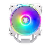 Cooler Master Hyper 212 Halo Disipador de CPU - 4 Heat Pipes de Contacto Directo Continuo con Aletas, Ventilador MF120 Halo2 ARGB, Soporte LGA1700 y AM5 - Aluminio Blanco