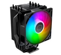 Cooler Master Hyper 411 Nano ARGB Disipador de CPU - 4 Tubos de Calor (TDP 180W), Ventilador 92mm (PWM), Controlador LED ARGB, Disipador Térmico de Aluminio 136mm Compacto; Admite Sockets AMD e Intel