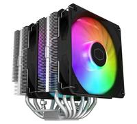 Cooler Master Hyper 620S Dual Tower - Enfriador de aire para CPU ARGB-Sync, ventilador PWM de 120 mm, 6 tubos de calor de contacto directo de cobre, 154,9 mm de alto