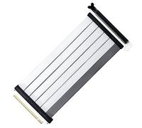 Cooler Master MasterAccessory Riser Cable PCIe 4.0 x16 200 mm V2 - Cable de TPE Ultra Flexible con Blindaje emi, Ranuras PCI Reforzadas, Conectores de Pin de Oro, Carcasa Protectora de ABS - Blanco