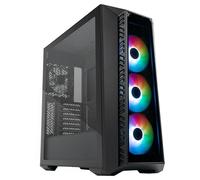 Cooler Master MasterBox 520 Caja PC - Media Torre ATX, 4 Ventiladores Preinstalados, Múltiples Configuraciones de Flujo de Aire, Panel Frontal y Lateral de Vidrio Templado, Controlador ARGB - Negro
