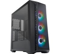 Cooler Master MasterBox 520 Mesh Caja PC - Media Torre ATX con 3 Ventiladores Preinstalados, Múltiples Configuraciones de Flujo de Aire, Paneles Frontal Mallado y Lateral TG, Controlador ARGB - Negro