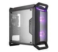 Cooler Master MasterBox Q300P - Caja de Ordenador Mini Torre mATX RGB para Gaming Portátil con Visualización Total en Panel Lateral, Cableado Ordenado, y Múltiples Opciones de Refrigeración