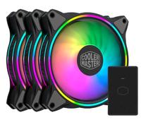 Cooler Master MasterFan 3en1 MF120 Halo: Ventilador de Caja y Refrigerador, Doble Anillo Iluminación ARGB, Diseño Aspa Híbrido con Sensor Protección y Amortiguador Vibración, con Controlador