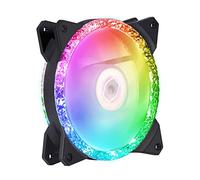 Cooler Master MasterFan MF120 Prismatic: Ventilador de Caja 120mm, Iluminación RGB Direccionable en Triple Anillo, Efecto Cristal, Refrigeración Silenciosa, Compatibilidad Completa