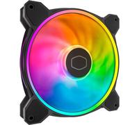 Cooler Master MasterFan MF140 Halo2 ARGB - Ventilador de Caja y Refrigerador, Doble Anillo Iluminación ARGB, Rodamiento Rifle, Aspas Air Balance con Sensor de Protección y Driver IC Actualizado, 140mm