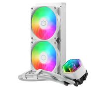 Cooler Master MasterLiquid 240 Core II Refrigeración Líquida - Sistema AIO 240 mm (TDP Máx 260W), Bomba Doble Cámara GR9, Ventiladores ARGB Gen 2 Mejorados, Kits AMD e Intel de Montaje Rápido, Blanco