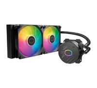 Cooler Master MasterLiquid 240L Core ARGB Refrigeración Líquida para CPU - Bomba de Doble Cámara Gen S, Radiador y Ventiladores 120mm ARGB, Brackets LGA 1700 y AM5 - Negro